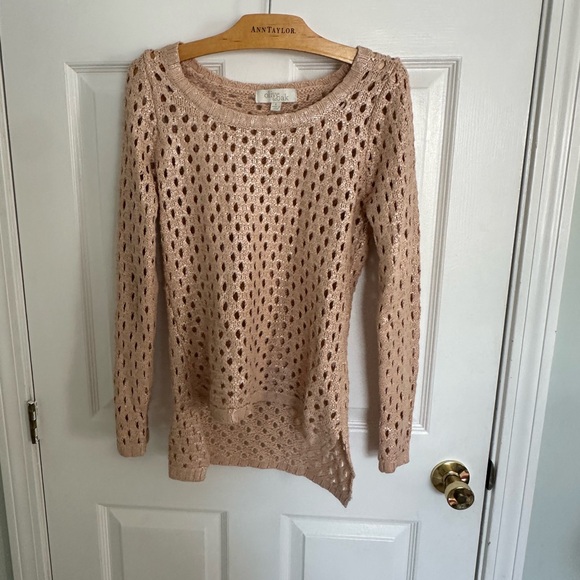 Olive & Oak Sweaters - Olive & Oak Women's Beige Open-Knit Sweater